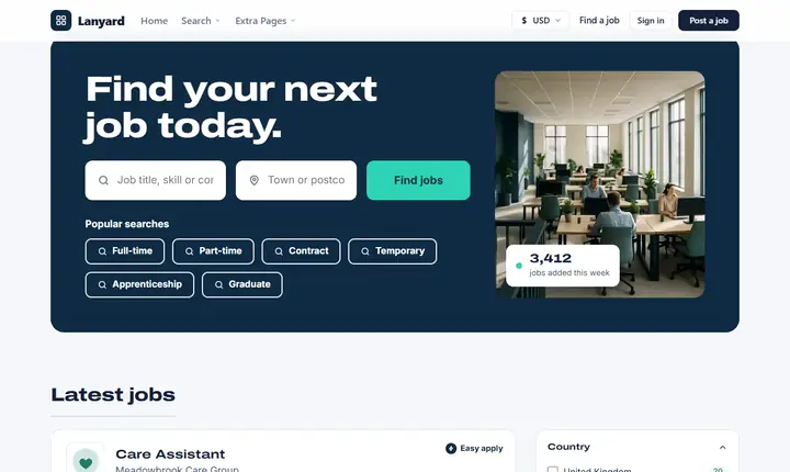WordPress Job Board Theme preview