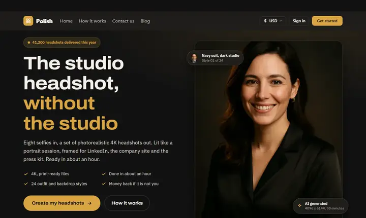 WordPress AI Headshot Theme preview