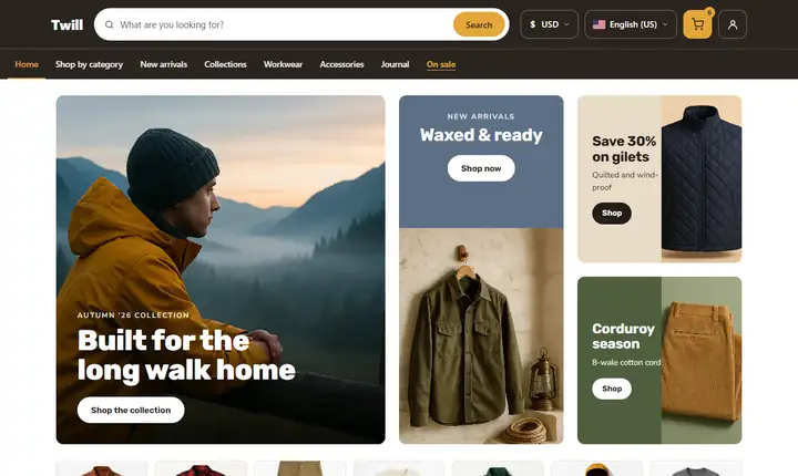 WordPress Shop Theme preview