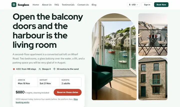WordPress Vacation Rental Theme preview